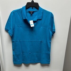 Two Lands' End Women's Blue and Black Polo Shirts